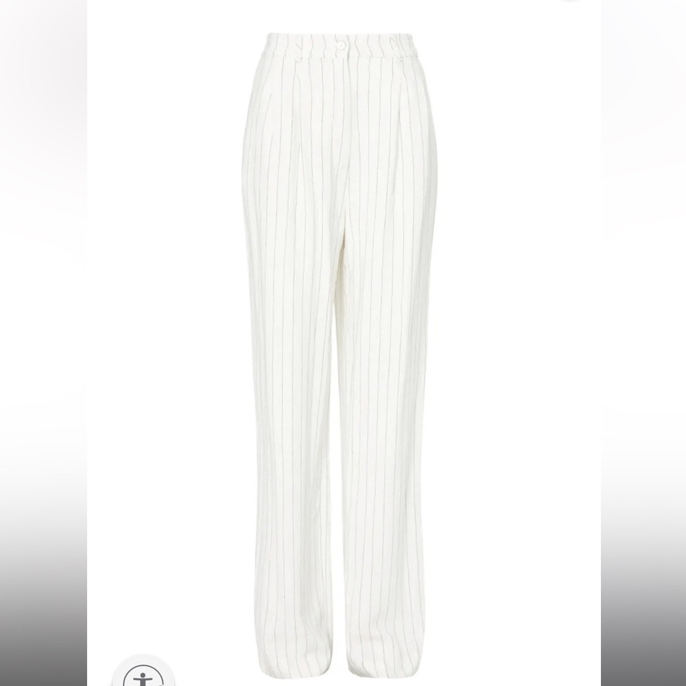DONNI Pinstripe Pleated Pants Sz S - Picture 5 of 6
